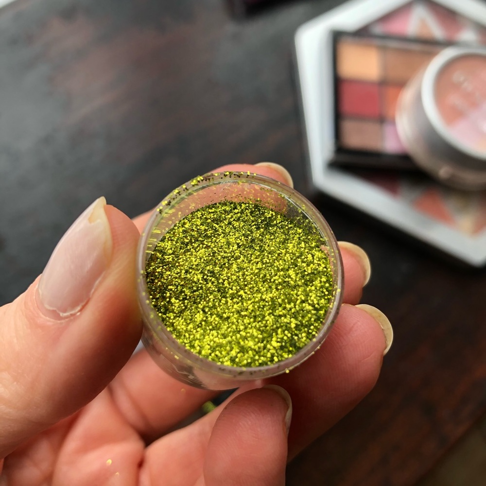 Lime green glitter